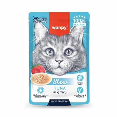 Wanpy Sosta Ton Balıklı Yetişkin Yaş Kedi Maması 70 gr