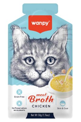 Wanpy Tavuk Etli Sıvı Kedi Çorbası Ödülü 50 gr