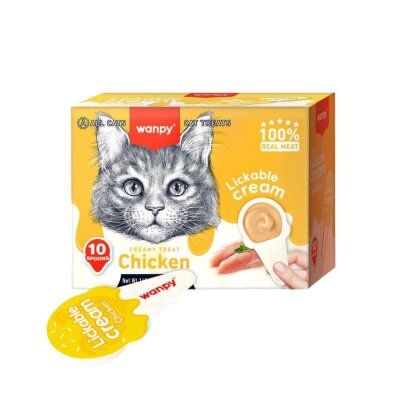 Wanpy Tavuklu Kaşık Krema Kedi Ödülü 10x16 gr