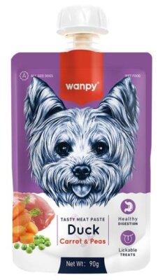 Wanpy Taze Ördek Havuçlu Köpek Et Ezmesi Ödülü 90 gr