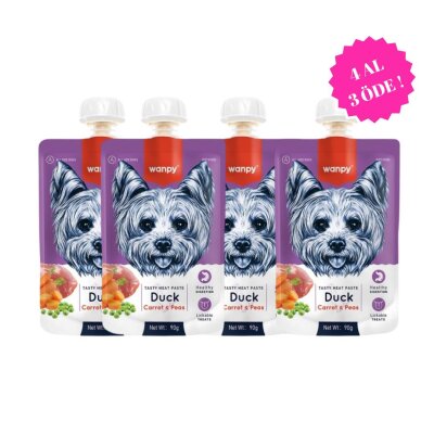 Wanpy Ördekli Havuçlu Sıvı Köpek Ödül Ezmesi (90 gr)