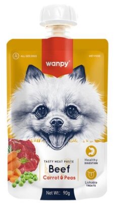 Wanpy Sığır Etli Havuçlu Sıvı Köpek Ödül Ezmesi (90 gr)