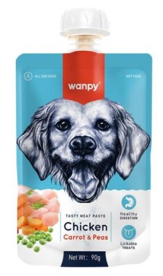 Wanpy Taze Tavuk Havuçlu Köpek Et Ezmesi Ödülü 90 gr