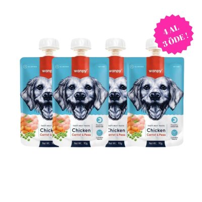Wanpy Tavuklu Havuçlu Sıvı Köpek Ödül Ezmesi (90 gr)