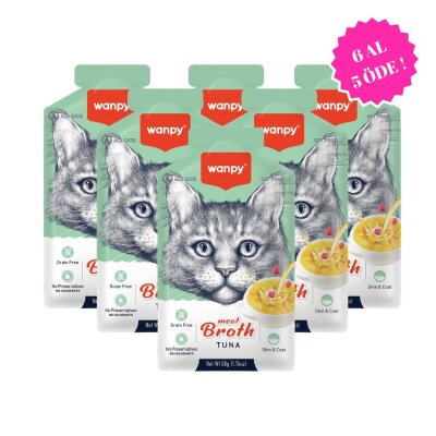 Wanpy Ton Balıklı Sıvı Kedi Çorbası 50 gr