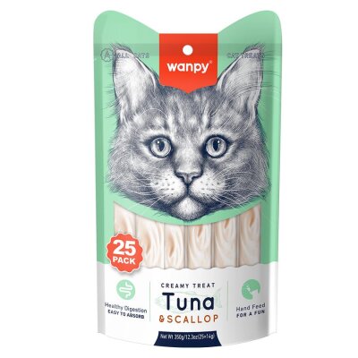 Ton Balıklı Deniz Taraklı Sıvı Krema Kedi Ödülü 14 gr x 25