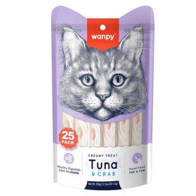 Ton Balıklı ve Yengeçli Sıvı Krema Kedi Ödülü 14 gr x 25