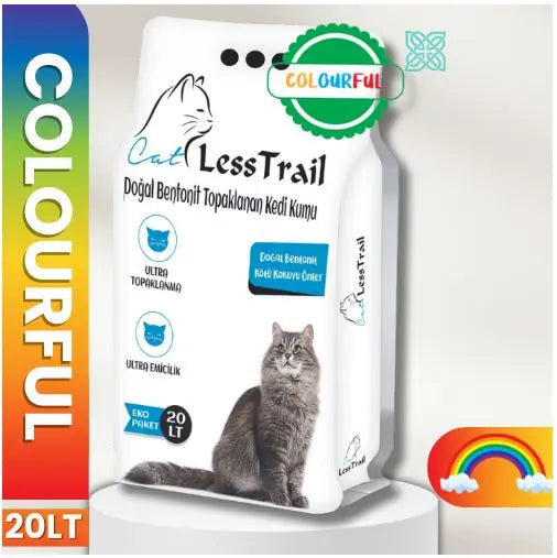 Renkli Granüllü Topaklanan 20 L Bentonit Kedi Kumu