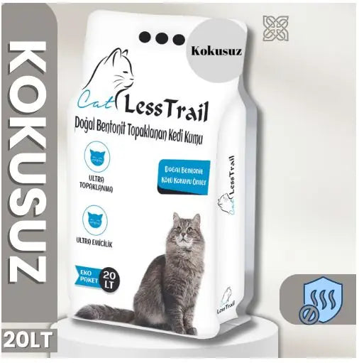 Kokusuz İnce Taneli Topaklanan 20 L Eko Bentonit Kedi Kumu