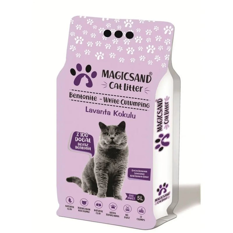 Magicsand Lavanta Kokulu İnce Taneli Topaklanan Kedi Kumu 5 L