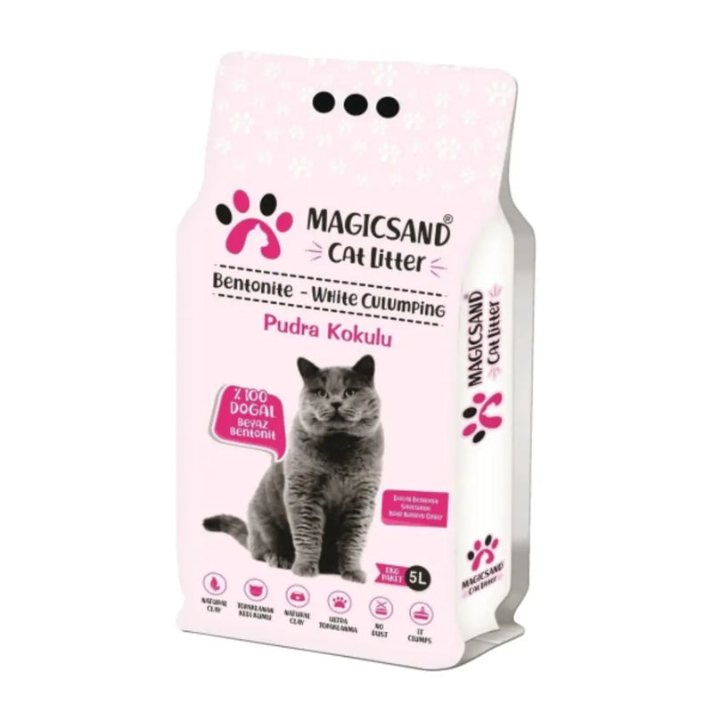 Magicsand Bebe Pudra Kokulu Beyaz Bentonit Kedi Kumu 5 L