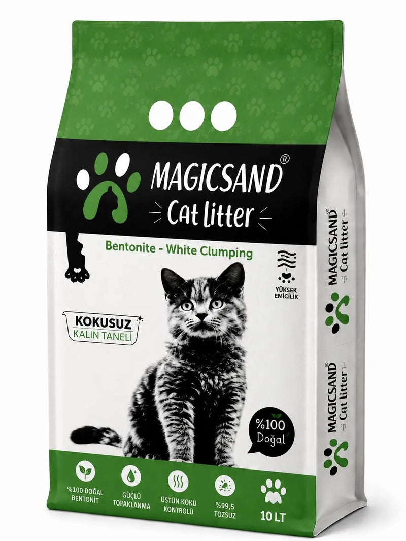 Magicsand Kokusuz Kalın Taneli Topaklanan Kedi Kumu 10 L