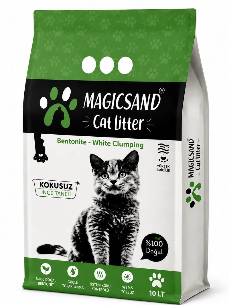 Magicsand Kokusuz İnce Taneli Topaklanan Kedi Kumu 10 L