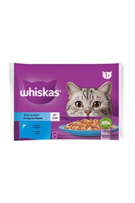 Whiskas Sosta Somonlu ve Ton Balıklı Kedi Yaş Maması 4x85 gr