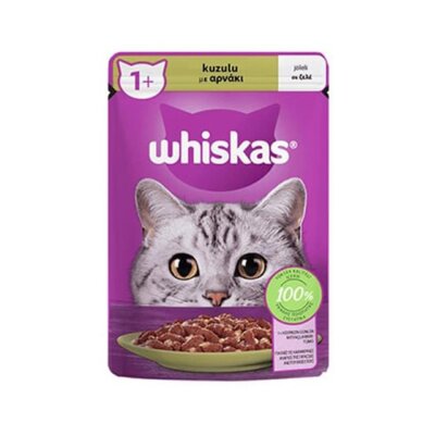 Whiskas Pouch Jöleli Kuzulu Yetişkin Kedi Konservesi 85 gr