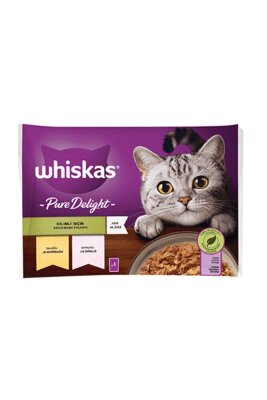 Whiskas Jöleli Tavuk ve Somonlu Kedi Konservesi 85 gr 4'lü