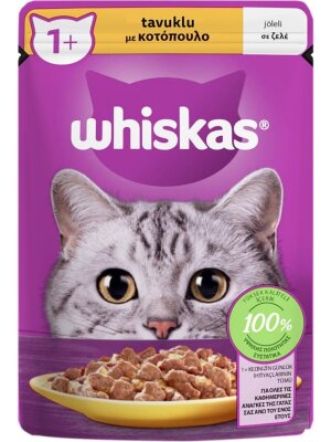 Whiskas Soslu Tavuklu Yetişkin Kedi Konservesi 85 gr 28'li