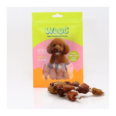 Wooc Ördek, Ciğer ve Tavuk Sargılı Köpek Ödülü 75 gr